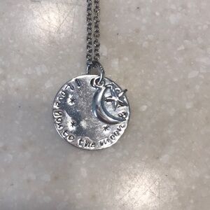Love you to moon and back pendant necklace
